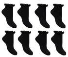 6 Pairs of Women Frilly Lace Top Cotton TRAINER Ankle Anklet Ladies Socks 4-7 uk