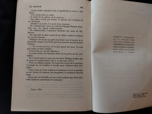 Michel Droit: Le retour roman Edition R Julliard 1964 - Picture 5 of 7