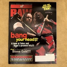 WWF Raw Magazine December 1998 - The Undertaker, Kane, Steve Austin, X-Pac WWE