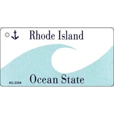 Rhode Island State Blank Novelty Metal Key Chain KC-2254