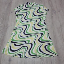 Melly M Women's L Delray Shirt Dress Multicolored SS Quarter Zip Blemished