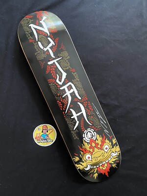 RARE SIGNED Nyjah Huston Gold Foil Komodo Dragon Berrics Element