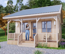 Plano de cobertizo 18x21 1 cama 1 baño 5,5x6,5 metros (planos impresos en PDF y A4)