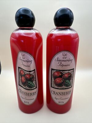 SALE 2-BOTTLES Just Cut Liquid Simmering Potpourri Concent 16 Fl. Oz. CRANBERRY
