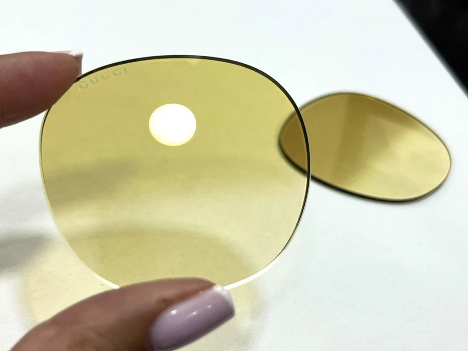 Nuevas lentes de repuesto Gucci para gafas de sol GG1142S amarillo degradado auténticas Foto 4 de 4
