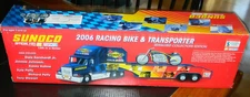 NEW Sunoco Nascar 2006 Racing Bike And Transporter Orange County Choppers