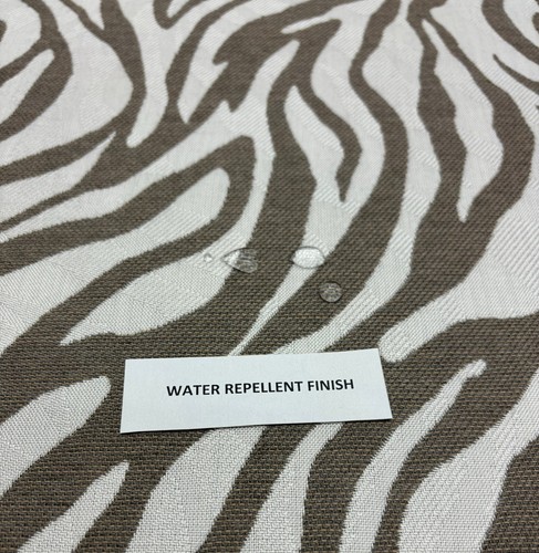 SUNBRELLA ZEBRA TAUPE BEIGE ZEBRA OUTDOOR INDOOR SOFT FABRIC 3 YARDS 54"W - Picture 7 of 7