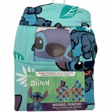 Lilo and Stitch Palm Leaves Hooded Poncho Towel for Bath Beach Pool by Disney