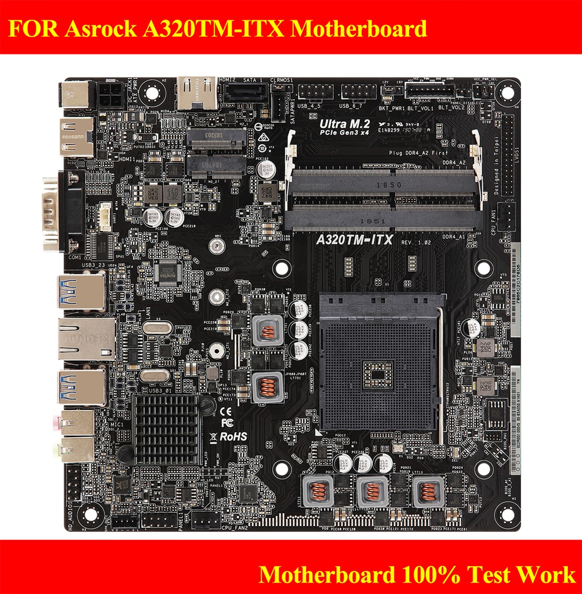 FOR Asrock A320TM-ITX AMD Ryzen Thin ultra-thin Mini Motherboard