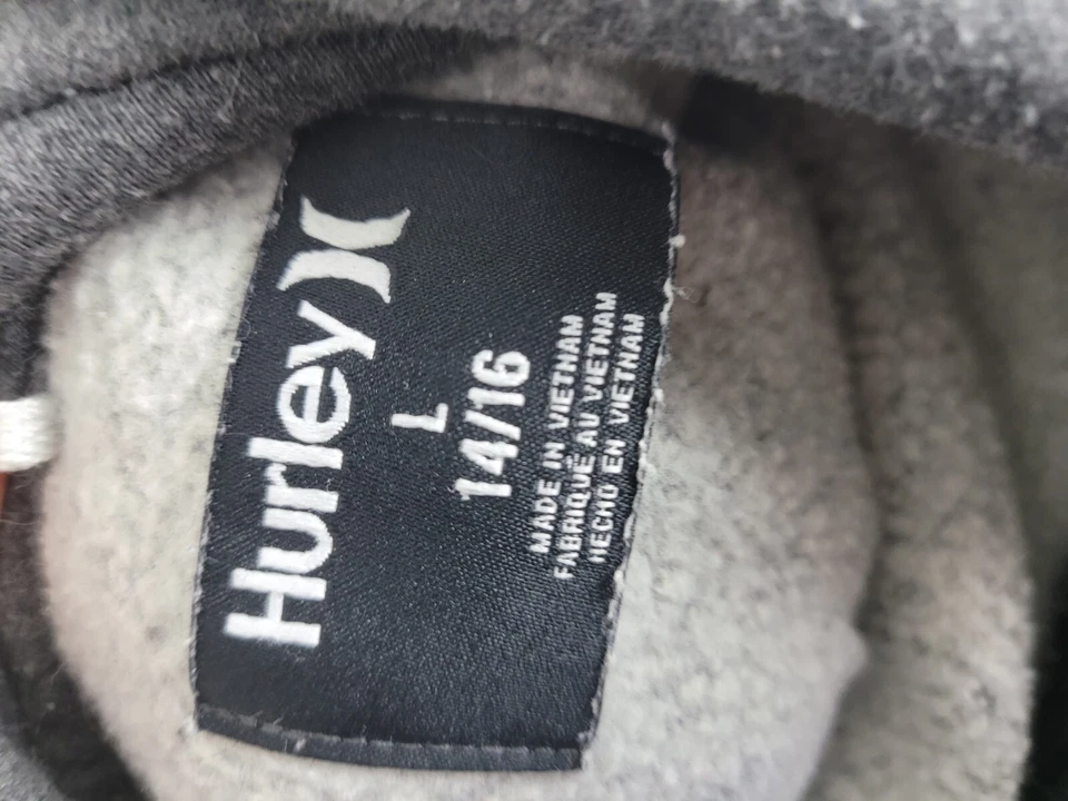 NWT Hurley Youth Cotton Blend Fleece Graphic Hoodie  - Image 4 of 4