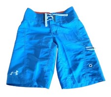 Under Armour Surf Beach Swimming Board Shorts Trunks Boy's Size S Blue