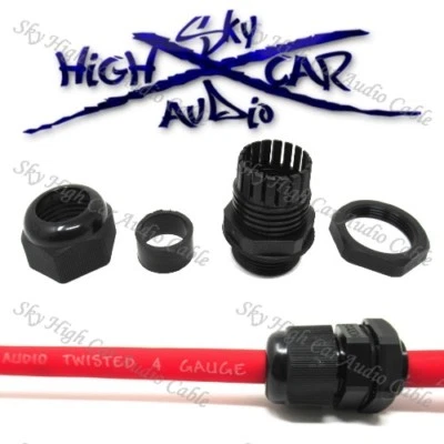 SKY HIGH CAR AUDIO Sky High 4 AWG 1/2" Waterproof Firewall Sheetmetal Grommet Power Wire Cable GA