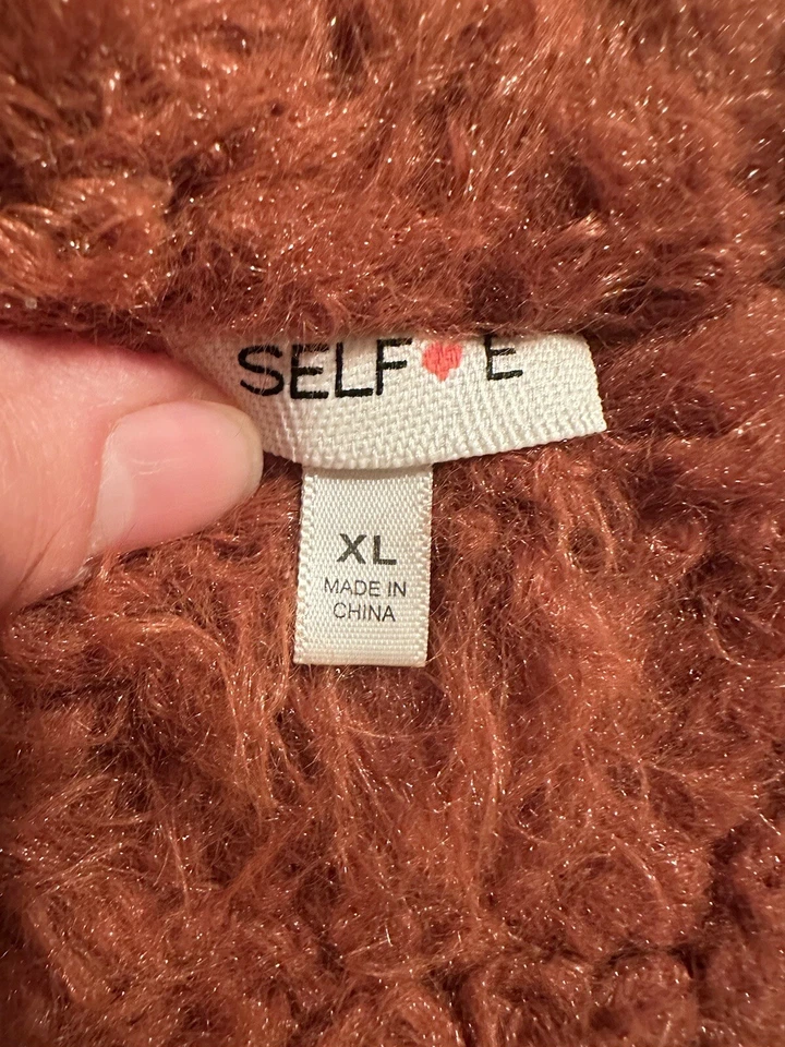 Colete feminino de pele sintética tamanho XL cor pão de gengibre - Imagem 3 de 4