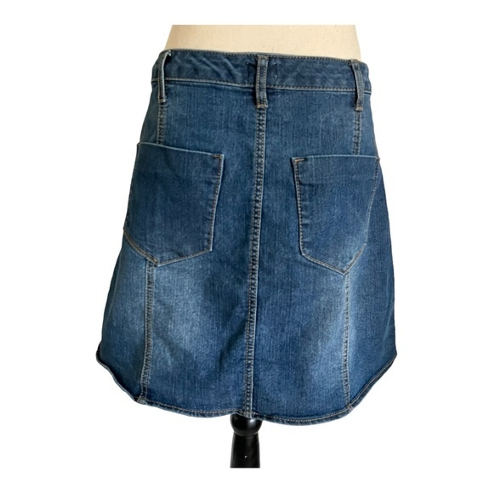 Mossimo Supply Button Front Denim Mini Skirt Size… - image 3