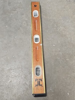 Johnson Level & Tool 057 No. 524 Rare Wood and Brass 24 in. 6 Bubble Level