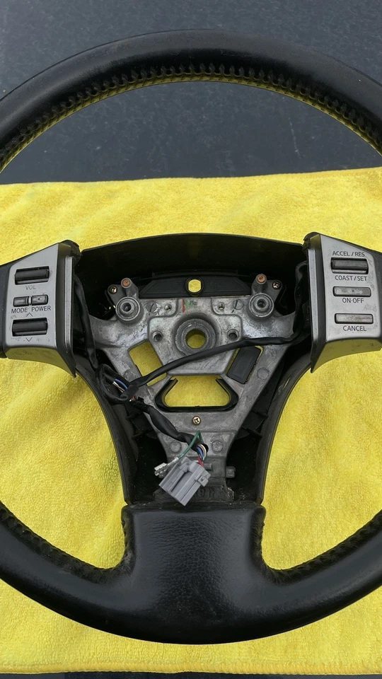 2003-2006 Infiniti G35 Coupe Manual Transmission Steering Wheel Black OEM - Image 2 of 3