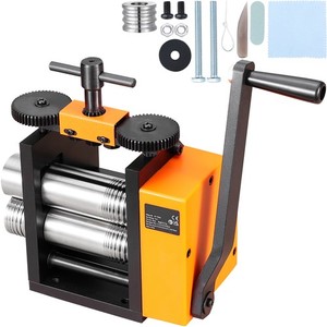 Laminatoio Manuale per Gioielli a Rulli Larghezza 76 mm Ingranaggio 1: 2