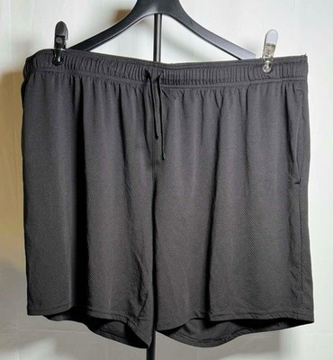     2 PAIR OF MENS (3XL) ATHLETIC DRAW STRING BLACK SHORTS, WORKOUT, GYM