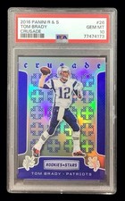 2016 rookies & stars #26 tom brady; blue SSP crusade prizm PSA 10  **COLOR MATCH