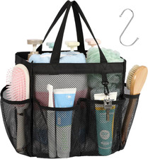 Mesh Shower Caddy Portable - 8 Pockets, S-Hook, Shower Bag for Dorm Camping 2-