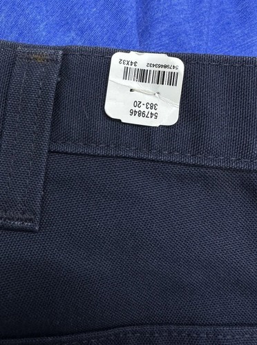 Carhartt Work Pants Dungaree Fit Carpenter Mens 34x32 Navy Blue 383-20 NWT - Bild 4 von 6