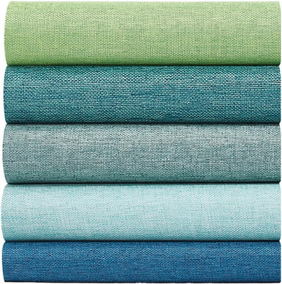 10Pcs 5 Colors 13.7x11.8In Book Cloth Line Fabric Surface Paper Backed Bookcover