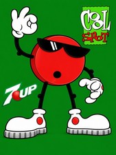 Letrero de metal arte de pared Cool Spot 7 Up