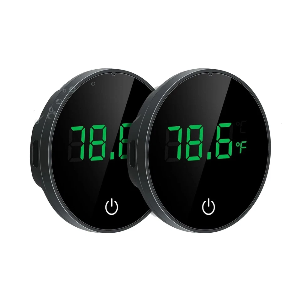 Wireless Digital Thermometer 2pcs LCD Aquarium Fish Tank Temperature Gauge - Image 2 of 4