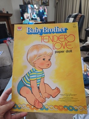 Baby Brother Tender Love Paper Doll Book Vintage 70 s  1977 Mattel Whitman