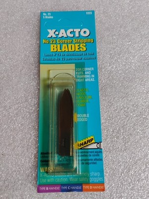 X-ACTO X223 PACK 5 KLINGEN NR.23 CORNER STRIPPING BLADES
