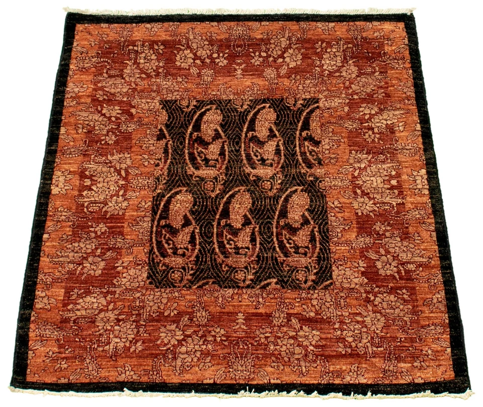 3'10" x 4'7" Hand Knotted Area Rug Traditional Oriental Wool Carpet - Image 3 of 4