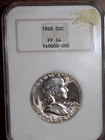 1960 Franklin Proof Silver Half Dollar - NGC PF64 - Old Fatty Holder