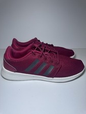 Adidas Womens QT Racer BB7311 Maroon Running Shoes Lace Up Low Top Size 9