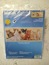 Kittens In A Row Counted Cross Stitch Kit Janlynn 106-46 Jayne Mayhew 2000 NOS