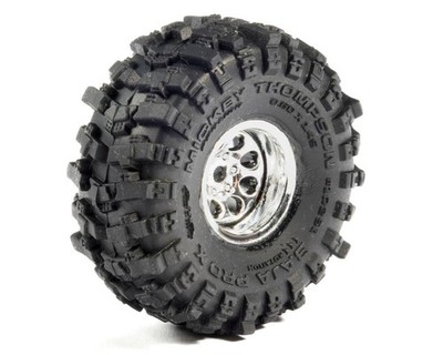 Pro-Line Axial SCX30 1/30 Baja Pro X Pre-Mounted Micro Crawler Tires (Chrome)