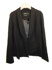 Torrid Studio Size 2 2X NWT Black Ponte Peplum Blazer Jacket Hook Front NEW