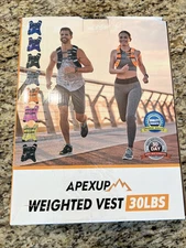 APEXUP Weighted Vest Men 30lbs Weights with Reflective Stripes - PINK - New!
