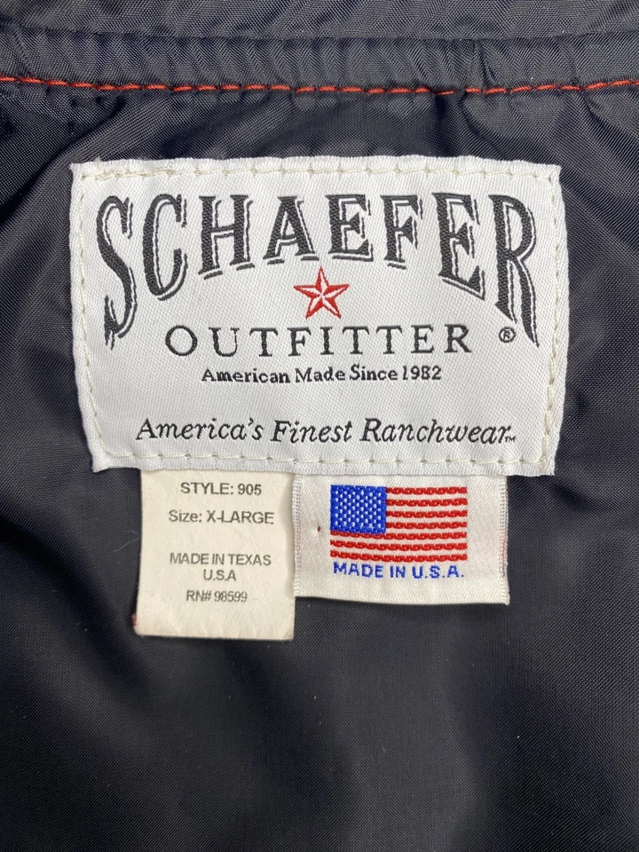 Schaefer Outfitter 905 Wool Vest Men’s XL Red Western Ranch Made in USA Vintage - Image 4 of 4