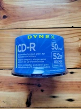 New - Dynex CD-R (50 pack) 52 x 80 min DX-50CDR Compact Discs