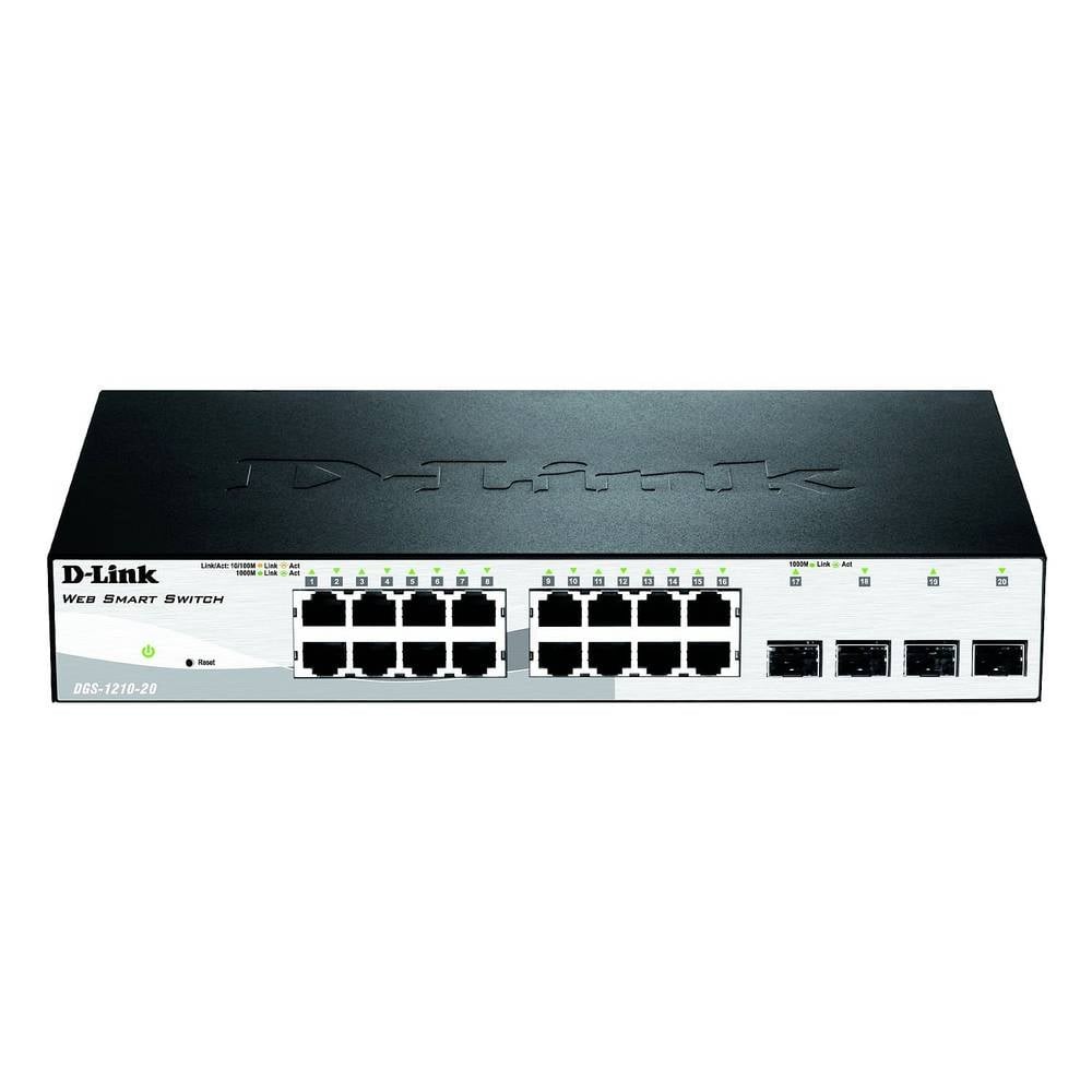 Switch réseau D-Link DGS-1210-20/E à 16 ports et liaison rapide 40 GBit/s