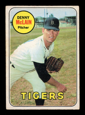 1969 TOPPS OPC O PEE CHEE MLB BASEBALL #150 DENNY McLAIN EX+ DETROIT TIGERS Card