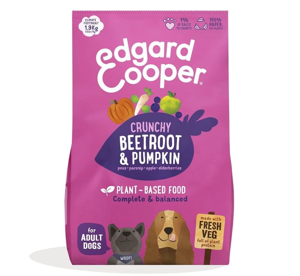 Edgard & Cooper pflanzliches Hundefutter Rote Beete und Kürbis 1 kg