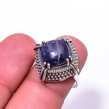 Natural Sodalite Gerais 925 Sterling Silver Ring s.7 R17, Christmas Gift