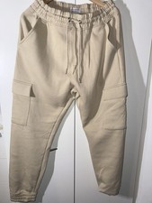 New Primark stone beige cargo jogging bottoms