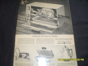 Vintage 1961 GE Appliace Print Ad With Bonus Sunbeam Shave Master On Back