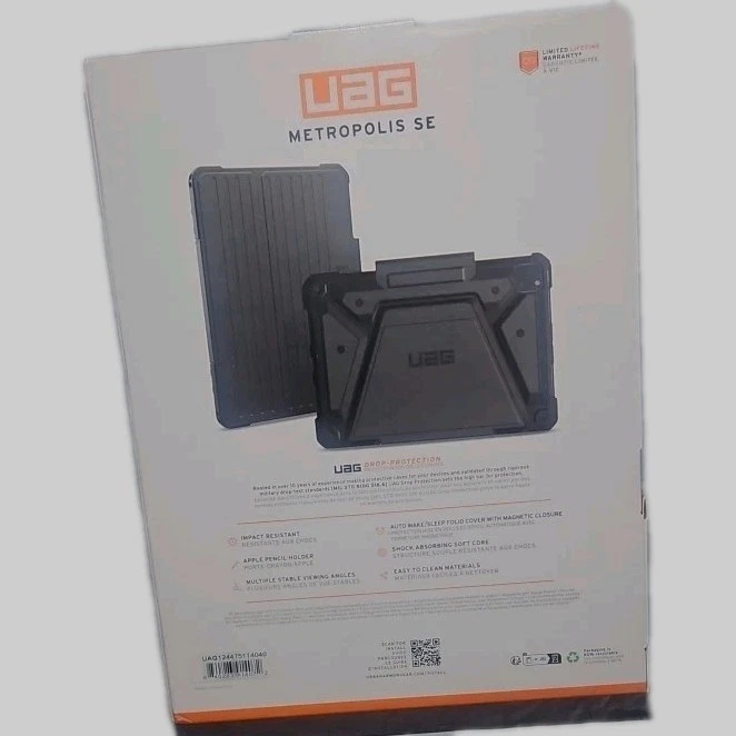 UAG iPad Pro 11" Case (5th Gen, 2024, M4) Rugged Adjustable, Metropolis SE Black - Image 3 of 4