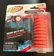 Nerf Vortex Long Range Discs Refill Pack - Ages 8  Compatible With Vortex Blast
