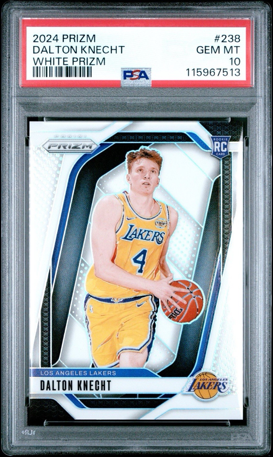 2024-25 Panini Prizm - Dalton Knecht #238 White Prizm /175 RC PSA 10💥