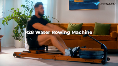MERACH R28 Foldable Water Rowing Machines for Home Gym with 400LB