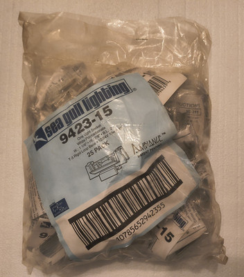 New 25 PACK- SEA GULL LIGHTING 9423-15 AMBIANCE 1 &1/4'' White 12V Socket (NOS)